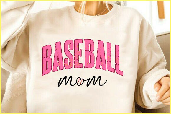 Baseball Mom SVG: A Retro Graphic for T-Shirt Designs and Content Creators