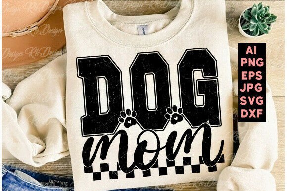 Dog Mom SVG Heart Design for T-Shirt Graphics and Branding