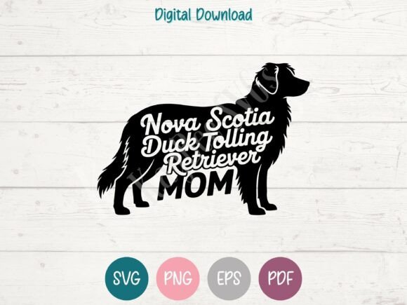 Duck Tolling Retriever Dog Mom SVG PNG: A Graphic Design Asset for Heartfelt Branding