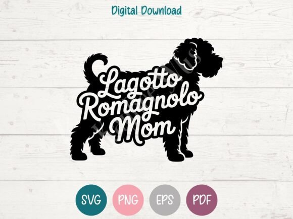 Lagotto Romagnolo Dog Mom SVG PNG EPS for T-Shirt Designs and Graphics