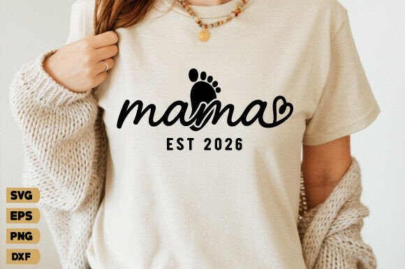 Mama SVG & Baby Reveal PNG: A Must-Have Graphic Design Asset for T-Shirt Designs