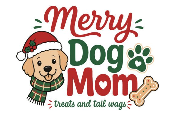 Merry Dog Mom SVG PNG: A Festive Graphic Freebie for Creative Sellers