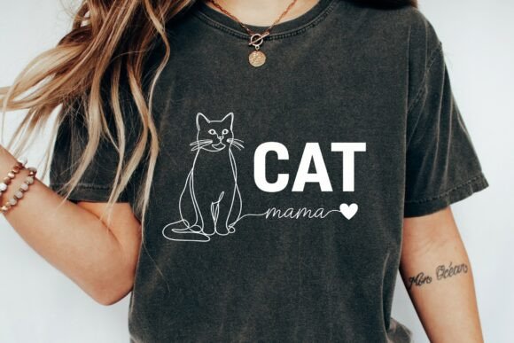 Mothers Day Gift for Cat Mom SVG: A Versatile Graphic Design Asset for T-Shirt Designs