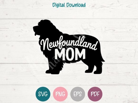 Newfoundland Mom SVG Design: A Perfect Graphic for T-Shirt Creations