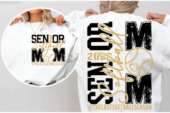 Senior Mom SVG, Softball Mom SVG: A Graphic Design Asset for T-Shirt and Editorial Creativity