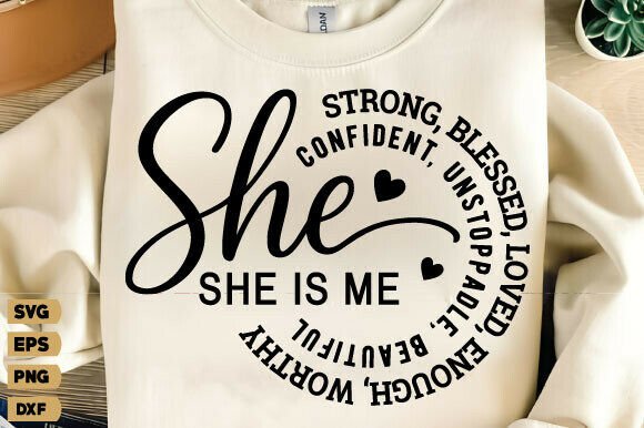 She Is Mom Strong Beautiful SVG: A Versatile Graphic Design Asset for T-Shirt Designs and More