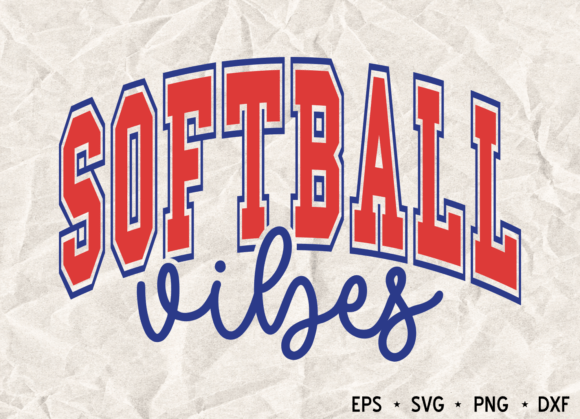 Softball Vibes PNG & Sports Cheer Mom SVG: A Vibrant Graphic for T-Shirt Designs