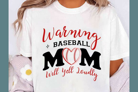 Warning SVG, Sport Mom Svg, Baseball Svg: A Graphic Design Asset for T-Shirt Designs