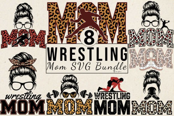 Wrestling Mom SVG Bundle: A Bold Graphic Design Asset for Content Creators